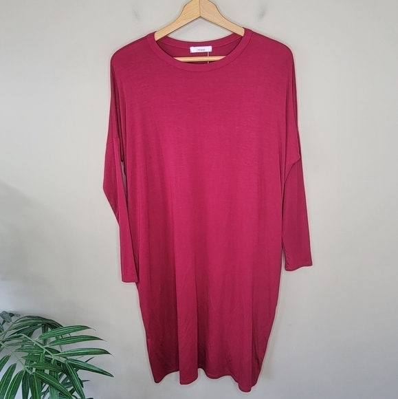 NWT Cherish | Magenta Dolman T-shirt Dress - Picture 1 of 7